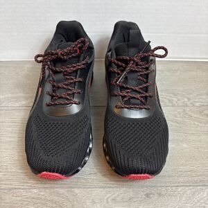 Mosha Belle Woman’s Athletic Tennis Shoe Size 9.5 Black Red Accents Non Slip